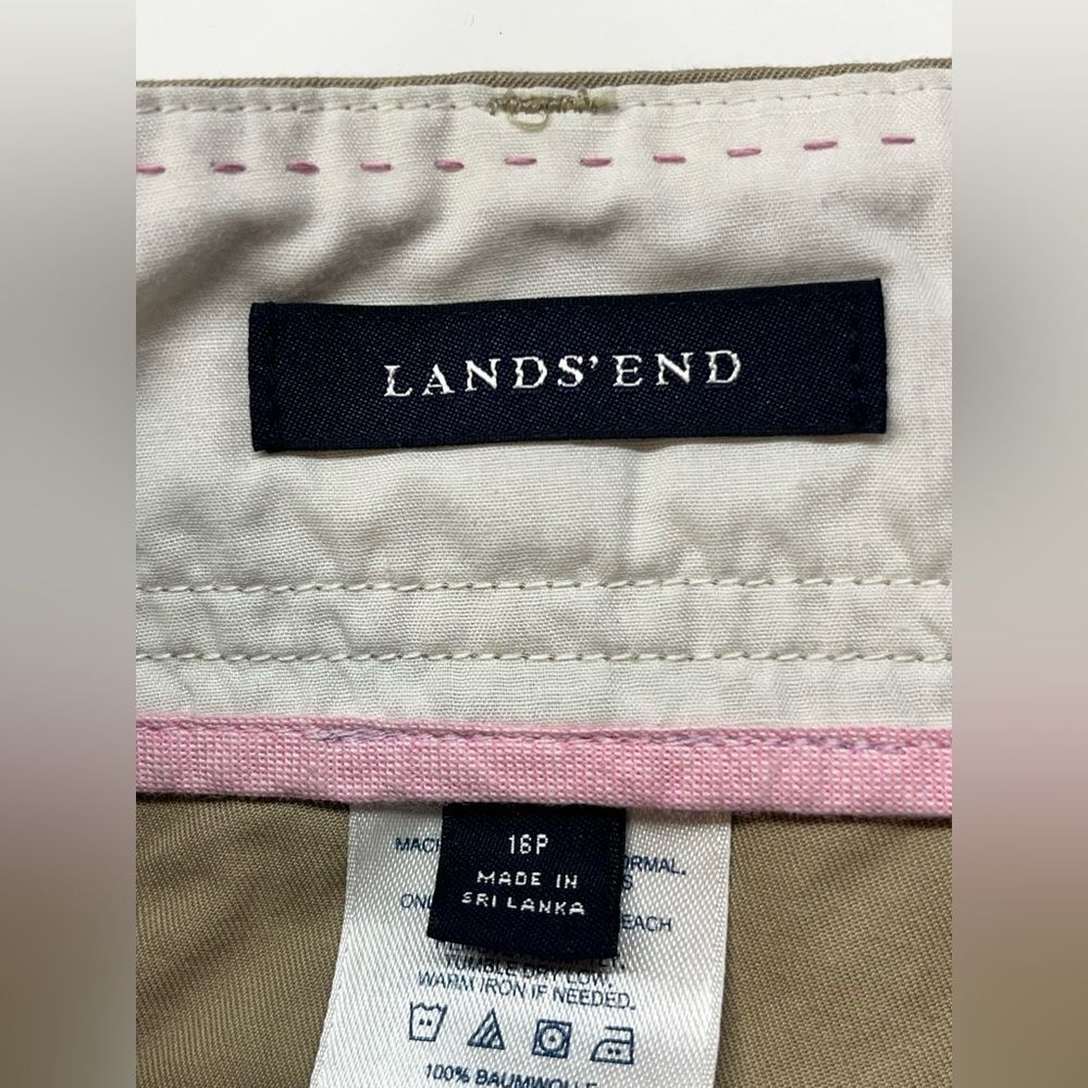 Lands End Women’s Tan Skirt Casual Skirt with Shorts Skort Size 16P - Picture 7 of 14